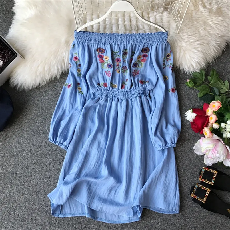 Fashion 2019 Off Shoulder Sexy Spring Summer Embroidery Flower Mini Short Dress Evening Party Long Sleeve Women Casual Vestidos
Fashion 2019 Off Shoulder Sexy Spring Summer Embroidery Flower Mini Short Dress Evening Party Long Sleeve Women Casual Vestidos