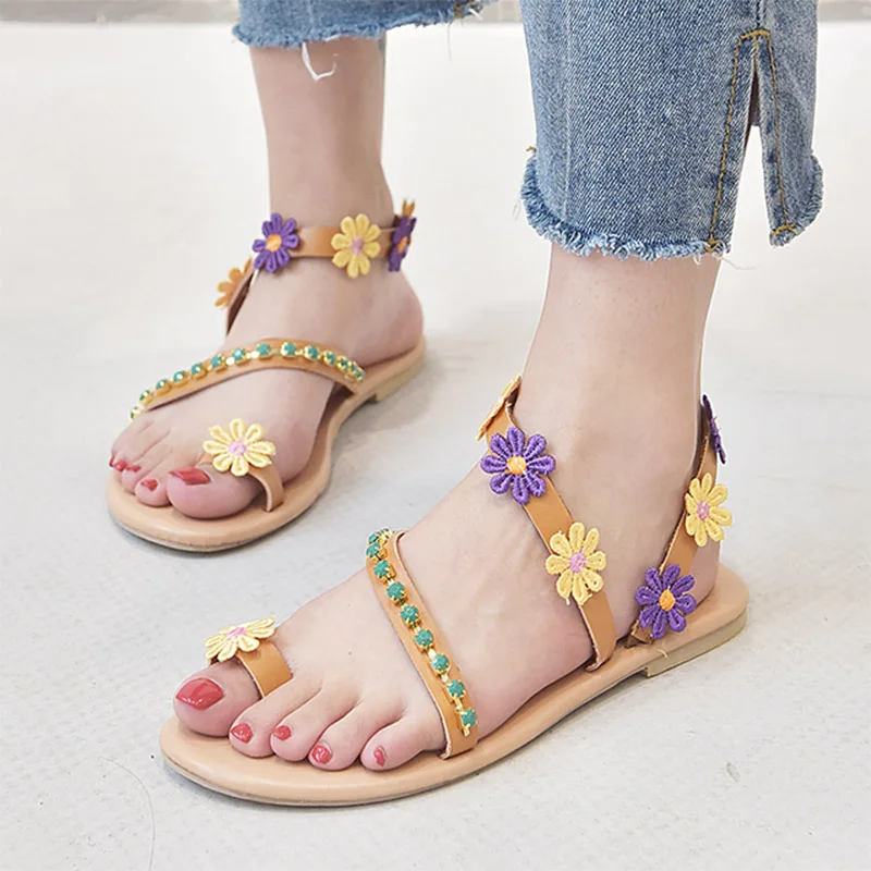 Plus Size 35-43 Flat Sandals Flowers Women Sandal Floral Flip Flops Cute Beach Shoes Woman sandalias mujer Summer LHCGY 7438
Plus Size 35-43 Flat Sandals Flowers Women Sandal Floral Flip Flops Cute Beach Shoes Woman sandalias mujer Summer LHCGY 7438