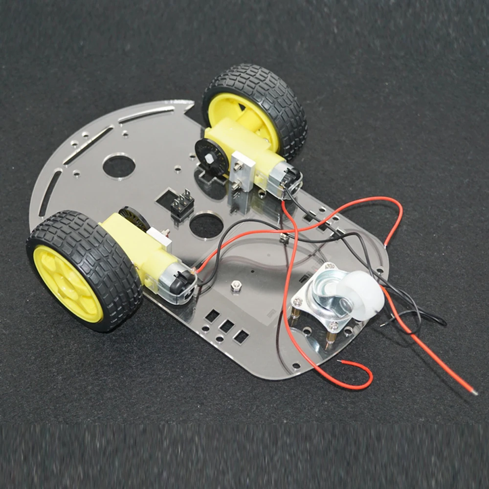 High Tech DIY Robot Kit Line tracing car smart chassis car Kit with speed encoder battey holder for Arduino (9)