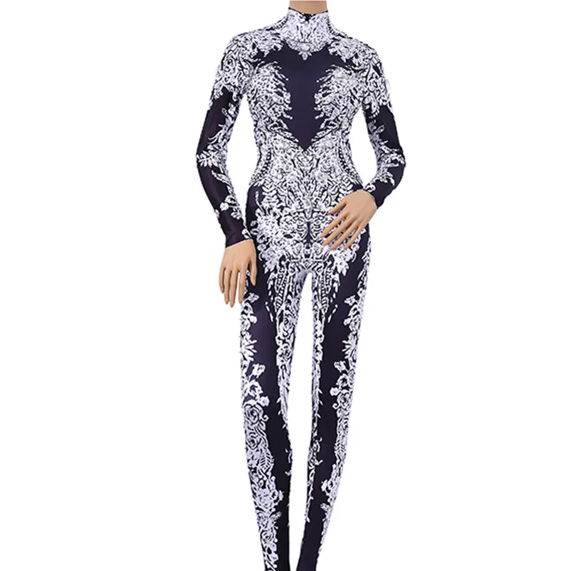 Fashion Women Bodycon Stage Performance Jumpsuits Print Performance Costumes Slim Clothing Stretch Skinny Women New Rompers
Fashion Women Bodycon Stage Performance Jumpsuits Print Performance Costumes Slim Clothing Stretch Skinny Women New Rompers