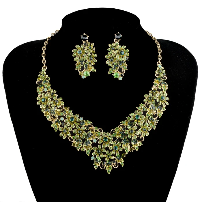 Delicate Crystal Necklace Fashion Bridal Jewelry Sets Green color Earrings and Necklace For women Party Gift Leaf Design
Delicate Crystal Necklace Fashion Bridal Jewelry Sets Green color Earrings and Necklace For women Party Gift Leaf Design