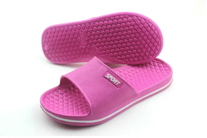 Summer Pure Color Lovers Household Disposable Bath Slippers Spa Hotel Slippers Bathroom Anti-skid Mens And Womens Soft Slide Slippers (4)