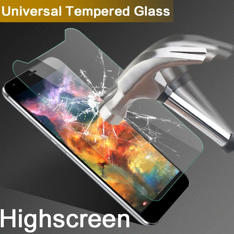 

Universal Tempered Glass Film For Highscreen Spider/Tasty 5.0 inch 9H 2.5D Screen Protector For Highscreen Verge/Zera U