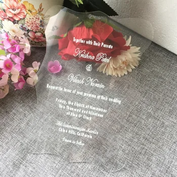 50pcs Exquisite Wedding Card Unique Acrylic Card Customizable Invitation Card Banquet Party Supplies
50pcs Exquisite Wedding Card Unique Acrylic Card Customizable Invitation Card Banquet Party Supplies
