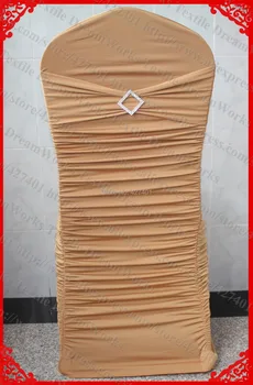 NO.22 Old Gold Ruffled Lycra/Spandex Chair Covers With Band/Sash And Rhombic Diamond Buckle&Pin For Wedding Home Decoration
NO.22 Old Gold Ruffled Lycra/Spandex Chair Covers With Band/Sash And Rhombic Diamond Buckle&Pin For Wedding Home Decoration