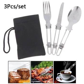 Portable 3 In 1 Outdoor Camping Picnic Cutlery Set Stainless Steel Folding Fork Scoop Knife Cutlery Food Bento Accessories
Portable 3 In 1 Outdoor Camping Picnic Cutlery Set Stainless Steel Folding Fork Scoop Knife Cutlery Food Bento Accessories