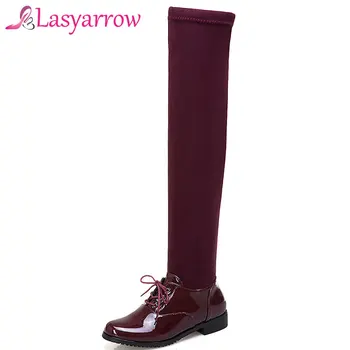 Lasyarrow Patent Leather Campus Student Shoes Low Heels Comfortable Spring Autumn Footwear Black Red Thigh High Long Boots F400
Lasyarrow Patent Leather Campus Student Shoes Low Heels Comfortable Spring Autumn Footwear Black Red Thigh High Long Boots F400