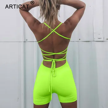 Articat Neon Green Bandage Backless Sexy Jumpsuit Women Summer Playsuit Lace Up Bodycon Rompers Women Beach Casual Club Overalls
Articat Neon Green Bandage Backless Sexy Jumpsuit Women Summer Playsuit Lace Up Bodycon Rompers Women Beach Casual Club Overalls