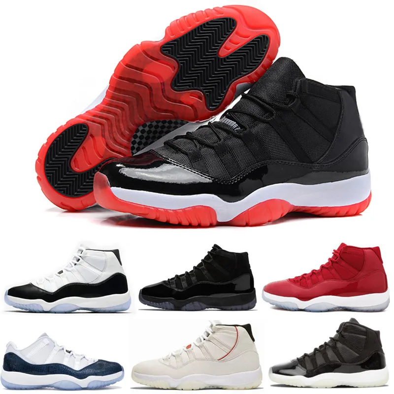 

11 Mens 11s Basketball Shoes New Concord 45 Platinum Tint Space Jam Gym Red Win Like 96 XI Designer Sneakers Men sports Sneakers