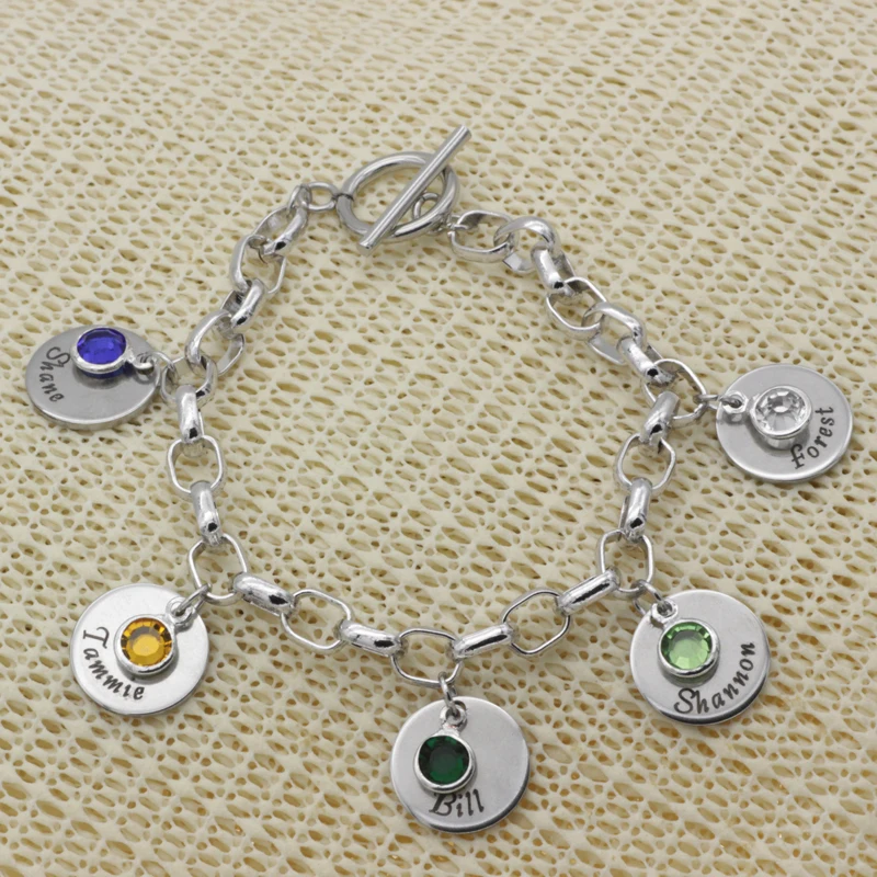 Exquisite Birthstone Bracelet Unique New Arrival Pulseras Best Gift for Mother Can Custom Made Any Name YP3137 (Drop shipping)
Exquisite Birthstone Bracelet Unique New Arrival Pulseras Best Gift for Mother Can Custom Made Any Name YP3137 (Drop shipping)