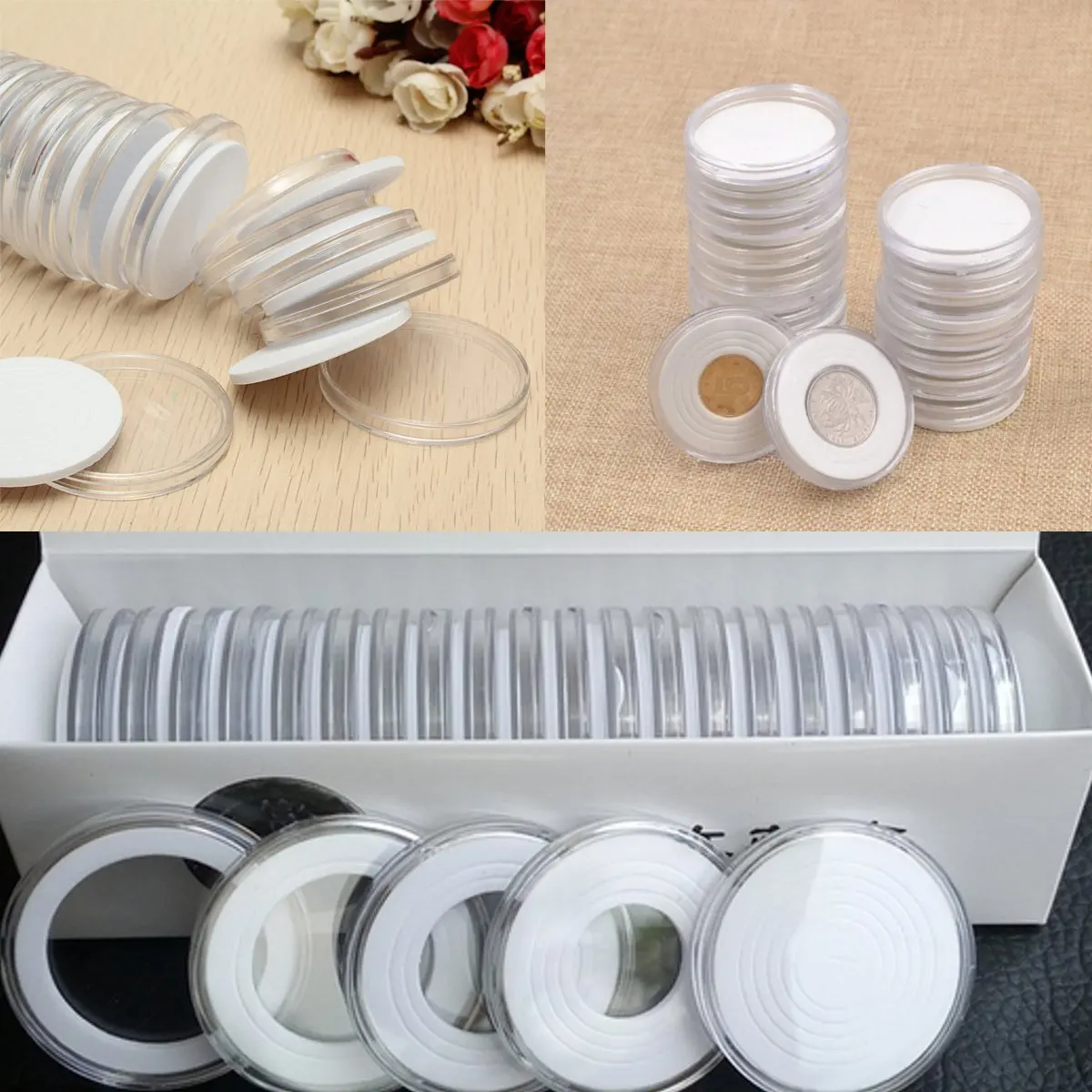 20pcs/lot Transparent Round Plastic Coin Holder Coin Collecting Box Case For Coins Storage Capsules Protection Boxes Container
20pcs/lot Transparent Round Plastic Coin Holder Coin Collecting Box Case For Coins Storage Capsules Protection Boxes Container