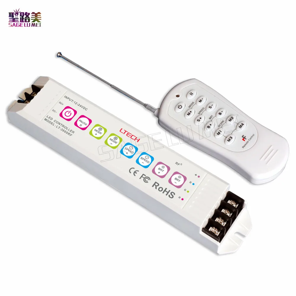 Free shipping LETCH LT-3600RF DC12V-24V Multi function LED RGB Controller Dimmer with remote control for RGB LED Tape Ribbon
Free shipping LETCH LT-3600RF DC12V-24V Multi function LED RGB Controller Dimmer with remote control for RGB LED Tape Ribbon