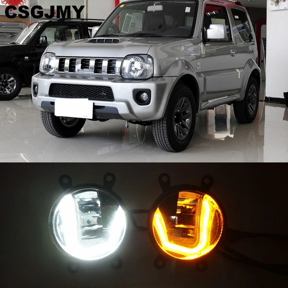 CSGJMY 3-IN-1 Functions Auto LED DRL Daytime Running Light Car Projector Fog Lamp with yellow signal For Suzuki Jimny 2007-2016
CSGJMY 3-IN-1 Functions Auto LED DRL Daytime Running Light Car Projector Fog Lamp with yellow signal For Suzuki Jimny 2007-2016