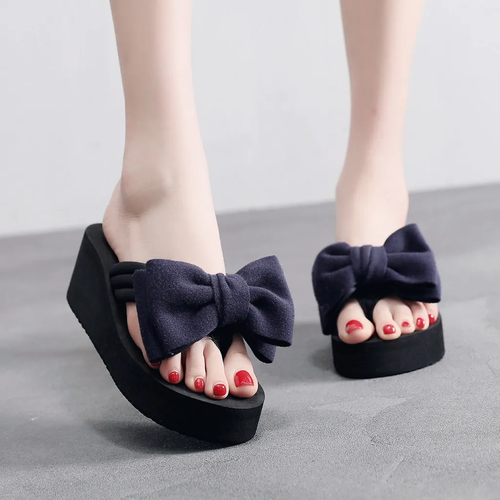 YOUYEDIAN Summer Women Beach Flip Flops Bow High Heel Slippers Women Casual Shoes Solid Women Slippers Female Flip Flops
YOUYEDIAN Summer Women Beach Flip Flops Bow High Heel Slippers Women Casual Shoes Solid Women Slippers Female Flip Flops