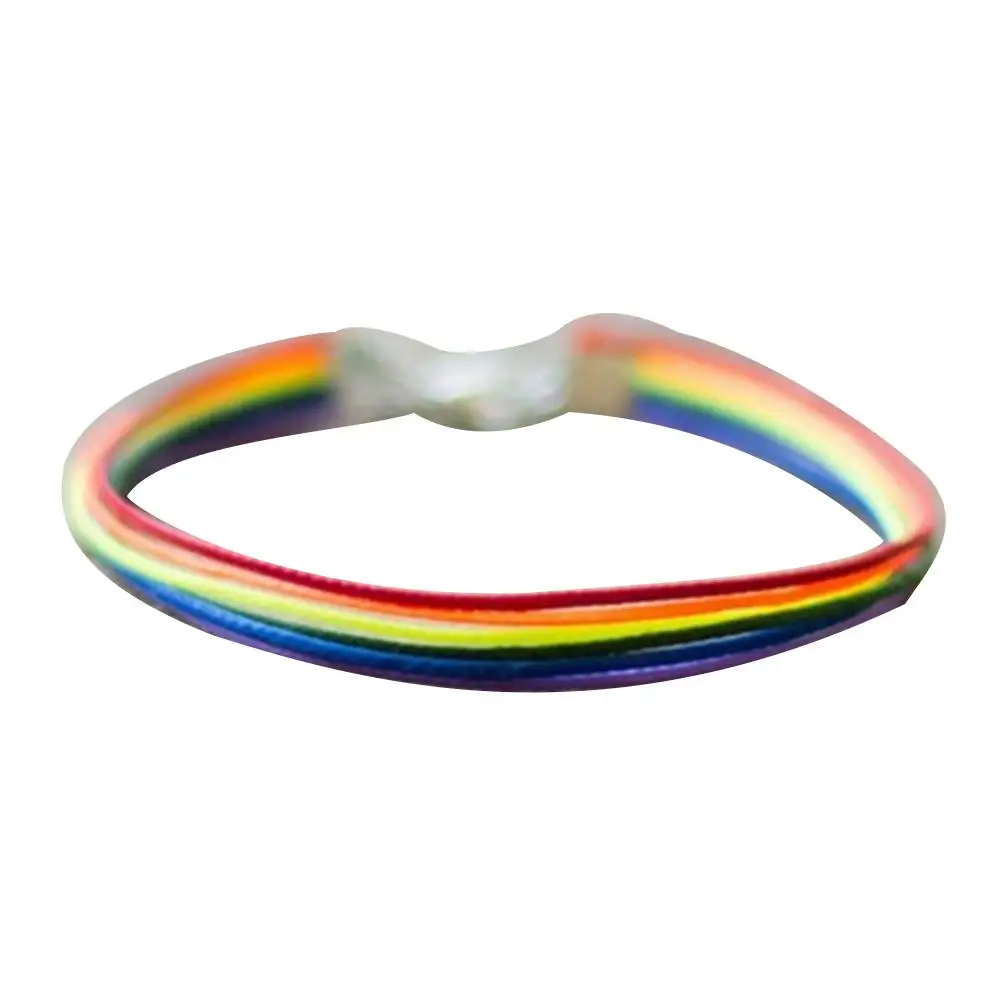 Handmade Men Women lovely Rainbow Cord Bracelet Gay Pride Bangle Wristband Jewelry Women Charm Party Wedding Jewelry Accessories
Handmade Men Women lovely Rainbow Cord Bracelet Gay Pride Bangle Wristband Jewelry Women Charm Party Wedding Jewelry Accessories