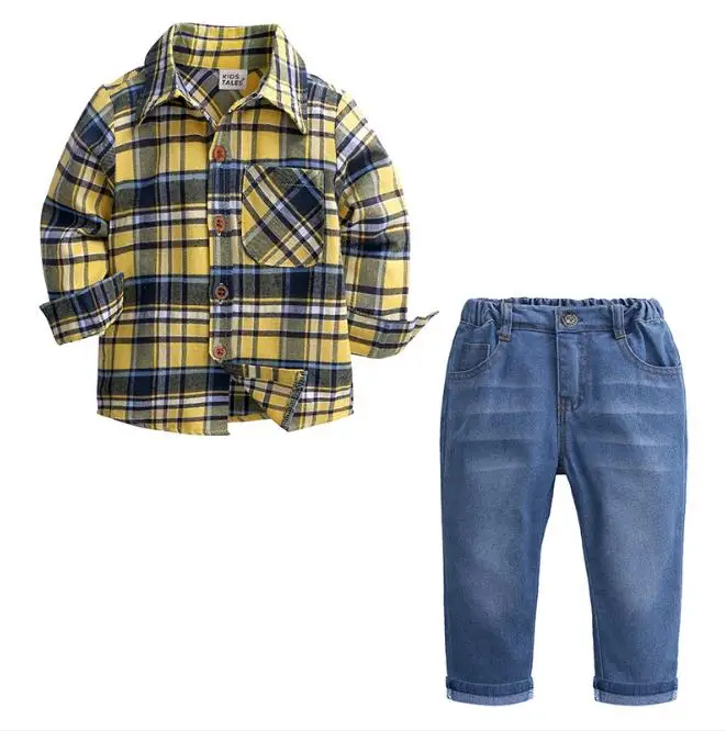 2PCS Toddler Kids Baby Boy Gentle Man Clothes Set Plaid Shirt Tops + Jeans Pants Trousers Clothes Outfits
2PCS Toddler Kids Baby Boy Gentle Man Clothes Set Plaid Shirt Tops + Jeans Pants Trousers Clothes Outfits