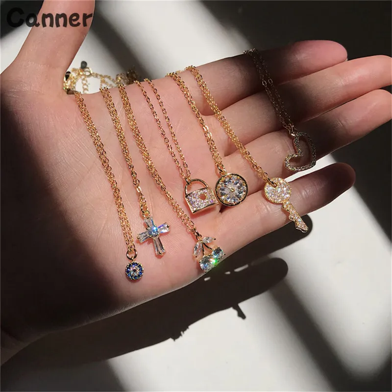 Canner S925 Sterling Silver Chain Choker Necklaces Crystal Cherry Cross Devil Eye Pendant Necklace For Women Wholesale
Canner S925 Sterling Silver Chain Choker Necklaces Crystal Cherry Cross Devil Eye Pendant Necklace For Women Wholesale