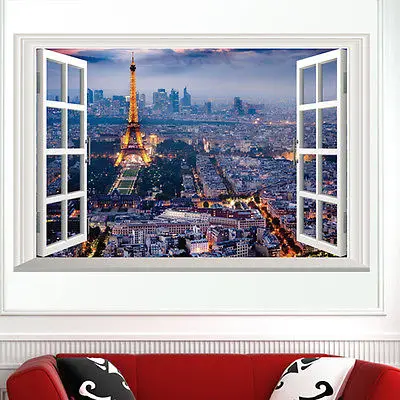 Eiffel Tower Paris Night Views 3D Window Wall Sticker PVC Mural Decal Home Decor
Eiffel Tower Paris Night Views 3D Window Wall Sticker PVC Mural Decal Home Decor