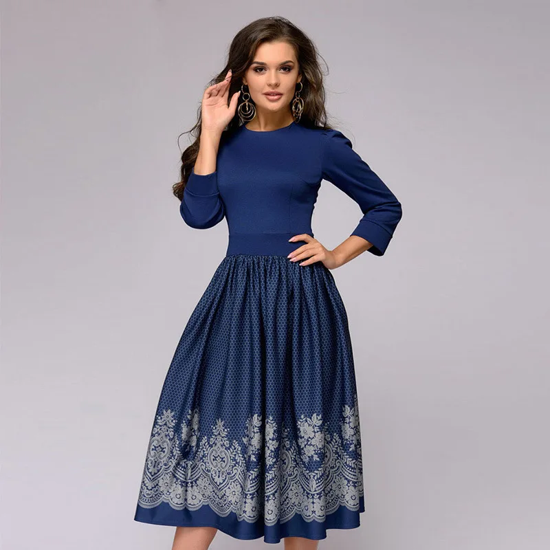 Women's elegant dress retro print party vestidos three seasons sleeve women 2019 spring and summer fashion casual dresses B273
Women's elegant dress retro print party vestidos three seasons sleeve women 2019 spring and summer fashion casual dresses B273