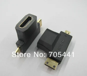 20pcs/lot 3 IN 1 HDMI 1080p HDMI Female to Micro / Mini HDMI Male Adapter Connecter
20pcs/lot 3 IN 1 HDMI 1080p HDMI Female to Micro / Mini HDMI Male Adapter Connecter