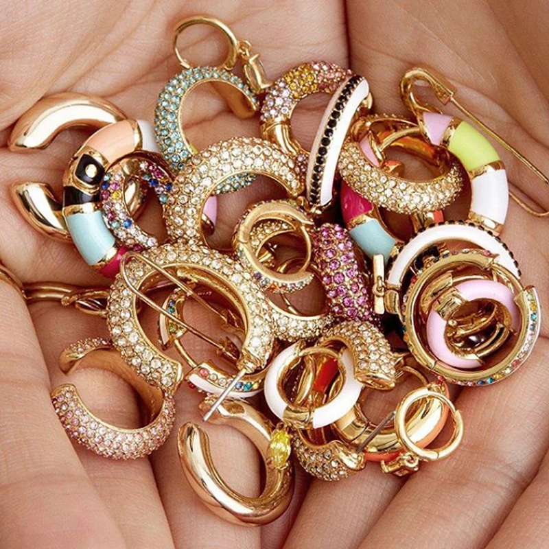 AOTEMAN Small Hoop Earrings Cubic Zircon Piercing Round Huggies Earring For Women Hot Ear Rings Clip Gold Color Circle Earrings
AOTEMAN Small Hoop Earrings Cubic Zircon Piercing Round Huggies Earring For Women Hot Ear Rings Clip Gold Color Circle Earrings