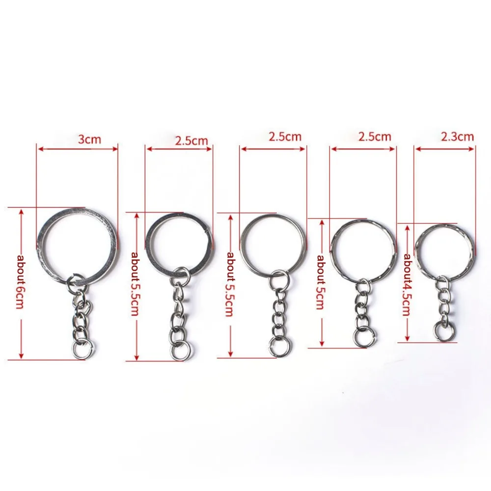 20pcs/lot 25/30mm Polished Silver Keyring Keychain Split Ring with Short Chain Key Rings Women Men DIY Key Chain Accessories
20pcs/lot 25/30mm Polished Silver Keyring Keychain Split Ring with Short Chain Key Rings Women Men DIY Key Chain Accessories