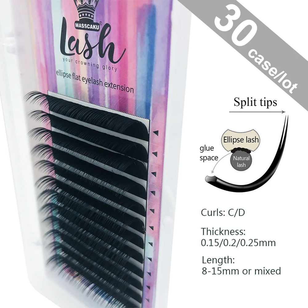 30 cases/lot Ellipse Flat False Eyelash Extensions Soft Thin Tip Flat Roots New Products Saving Time Recommended by Technicians
30 cases/lot Ellipse Flat False Eyelash Extensions Soft Thin Tip Flat Roots New Products Saving Time Recommended by Technicians