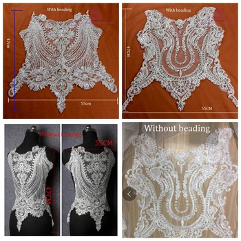 La Belleza 1 piece beading/without beading large applique wedding/bridal patch accesories
La Belleza 1 piece beading/without beading large applique wedding/bridal patch accesories