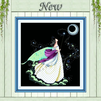 moon fairy angel girl painting counted on canvas Cross Stitch Embroidery kits Needlework Set DMC 14CT 11CT black cloth unprinted
moon fairy angel girl painting counted on canvas Cross Stitch Embroidery kits Needlework Set DMC 14CT 11CT black cloth unprinted