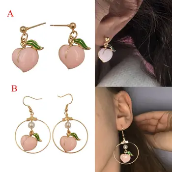 Fashion new peach stud earrings for women contracted joker cute girl peach female stud earrings fine jewelry DIY
Fashion new peach stud earrings for women contracted joker cute girl peach female stud earrings fine jewelry DIY