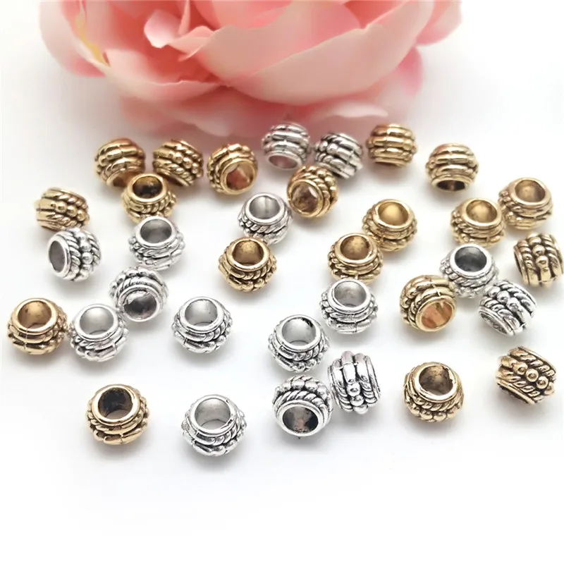 30pcs 6x8mm Zinc Alloy Metal Beads Three Layer Ring Beads Spacer Beads For Making Bracelet Necklace Jewelry Findings Making DIY
30pcs 6x8mm Zinc Alloy Metal Beads Three Layer Ring Beads Spacer Beads For Making Bracelet Necklace Jewelry Findings Making DIY