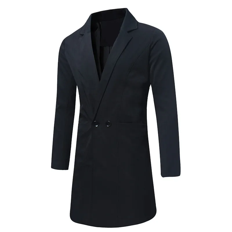 Autumn and Winter Pure Color Men's Long Jackets Large Size S M L XL 4XL 5XL Blue Black Green Fashion Business Mans Trench 2018
Autumn and Winter Pure Color Men's Long Jackets Large Size S M L XL 4XL 5XL Blue Black Green Fashion Business Mans Trench 2018