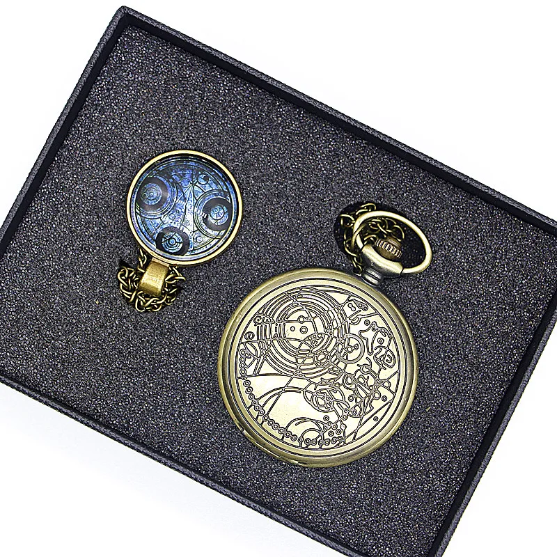 Retro Bronze Steampunk Doctor Who Series Pocket Watch Sets Men Women Watch Necklace Pendant Gift S
Retro Bronze Steampunk Doctor Who Series Pocket Watch Sets Men Women Watch Necklace Pendant Gift S