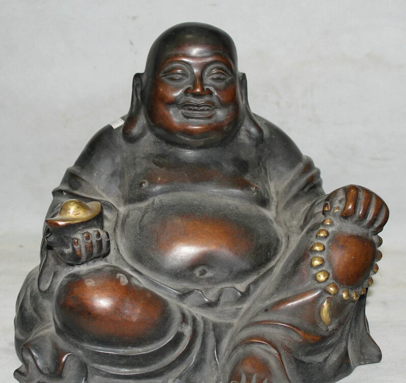 150610 S1262 13" Chinese Purple Bronze Happy Laugh Maitreya Buddha Yuan Bao Money Bag Statue
150610 S1262 13" Chinese Purple Bronze Happy Laugh Maitreya Buddha Yuan Bao Money Bag Statue