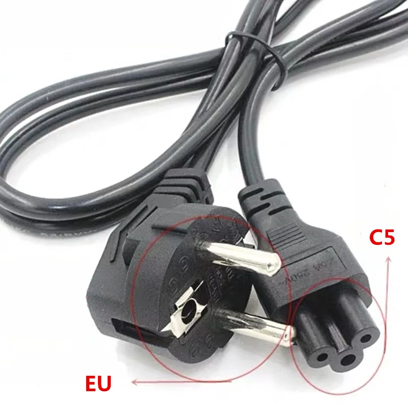 EU European AC Power Cord Euro IEC C5 Power Extension Cable 1.2m 1.5m Power Cable For Notebook Laptop PC Computer Monitor
EU European AC Power Cord Euro IEC C5 Power Extension Cable 1.2m 1.5m Power Cable For Notebook Laptop PC Computer Monitor