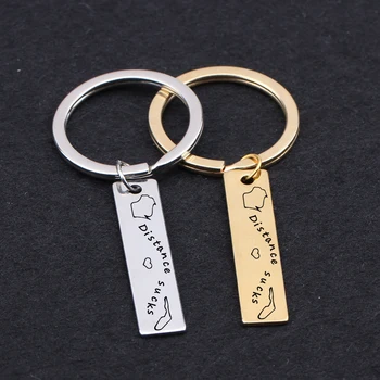 engraved distance sucks key chains State Country Long Distance love keyring gifts for couples lover's keys holder key tag car
engraved distance sucks key chains State Country Long Distance love keyring gifts for couples lover's keys holder key tag car