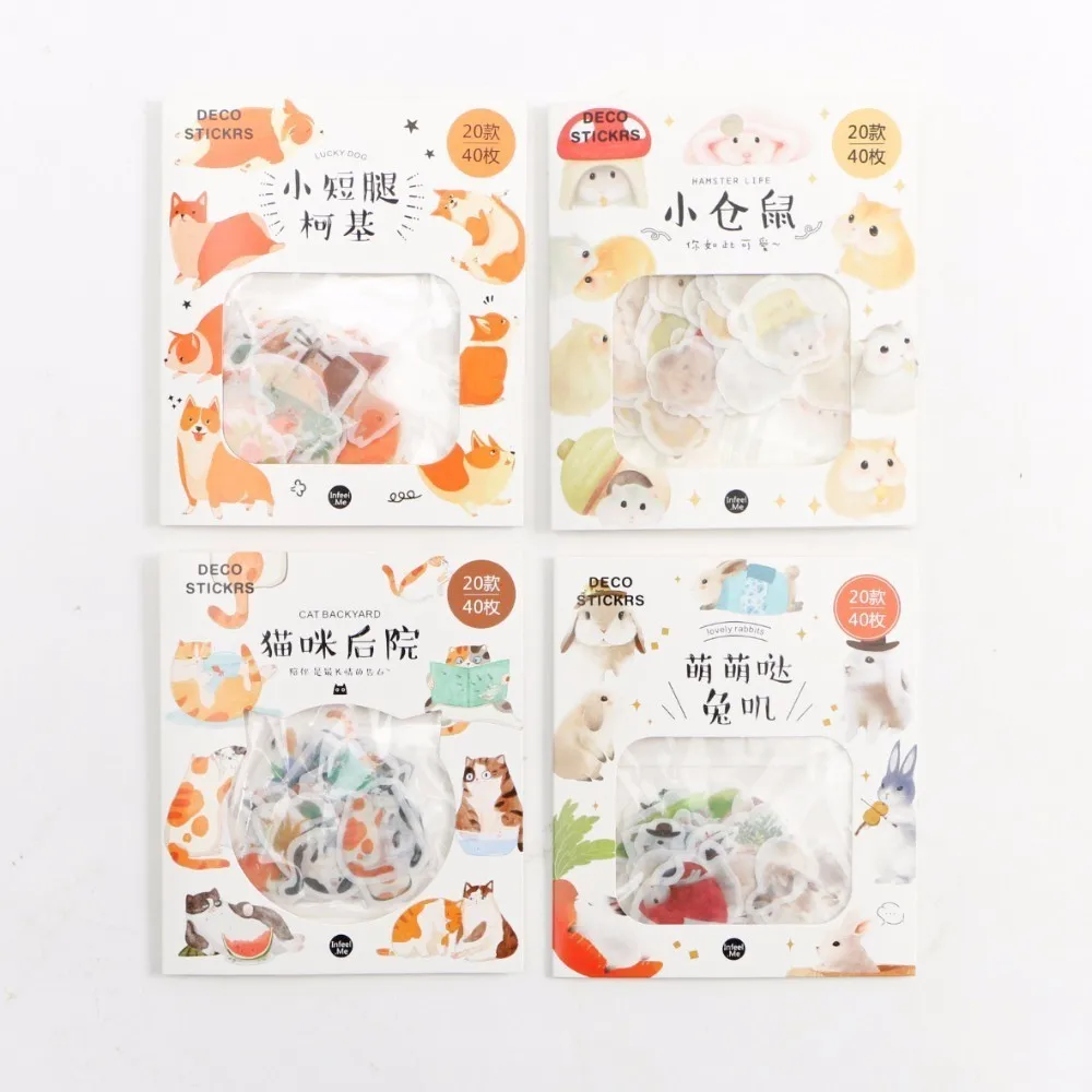 40PCS/Pack New Cute Animal Series Hamster Children Stationery Decorative Diary Label Pack Decorative Scrapbooking DIY Stickers
40PCS/Pack New Cute Animal Series Hamster Children Stationery Decorative Diary Label Pack Decorative Scrapbooking DIY Stickers