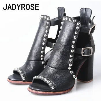 Black Real Leather Women Sandals Open Toe 8cm Chunky High Heels Summer Shoes Woman Studded Buckle Sapato Feminino Ladies Boots
Black Real Leather Women Sandals Open Toe 8cm Chunky High Heels Summer Shoes Woman Studded Buckle Sapato Feminino Ladies Boots