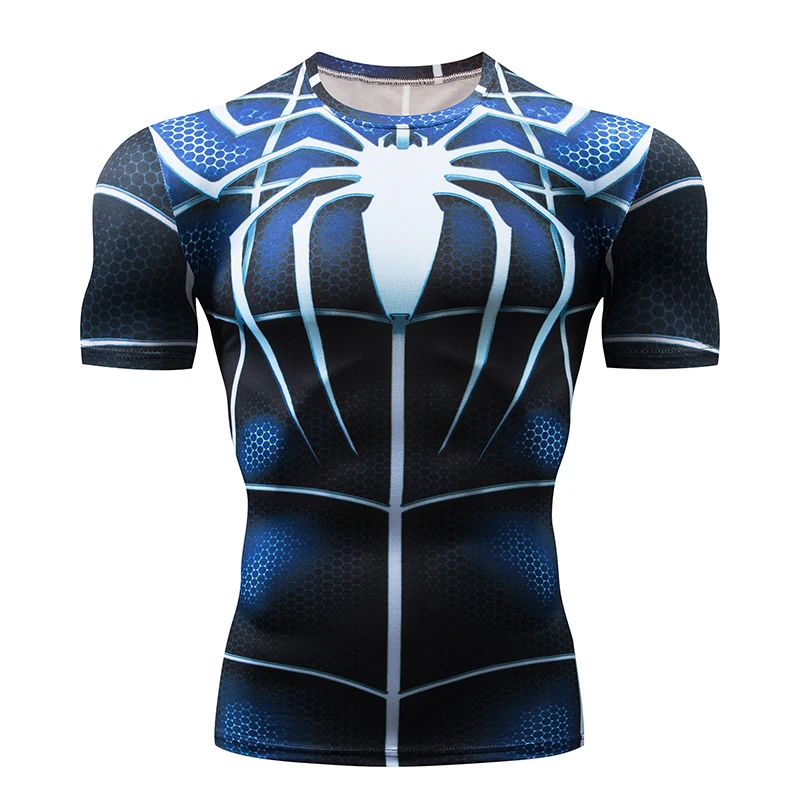 Running T Shirt Short Sleeve 3D Printed Superhero Blue Spiderman Men Compression T-shirts Gym Fitness Bodybuilding Tight Tops
Running T Shirt Short Sleeve 3D Printed Superhero Blue Spiderman Men Compression T-shirts Gym Fitness Bodybuilding Tight Tops