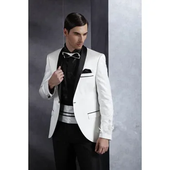 New Custom made white Groom Tuxedo Men's Suits Bridegroom men suit vestido de festa new 2017 2 pieces Wedding Prom Suits for men
New Custom made white Groom Tuxedo Men's Suits Bridegroom men suit vestido de festa new 2017 2 pieces Wedding Prom Suits for men
