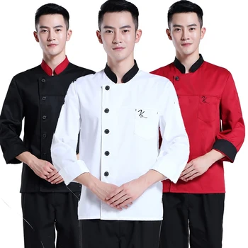 high quality long-sleeved Chef service Hotel working wear Restaurant work clothes Tooling uniform Black &white side Tops
high quality long-sleeved Chef service Hotel working wear Restaurant work clothes Tooling uniform Black &white side Tops