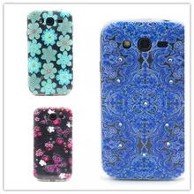 Ultra Slim Crystal Diamond Bling Embossed 3D Funda Coque TPU Soft Phone Case For Samsung Galaxy Grand Neo I9060 Grand Duos I9082