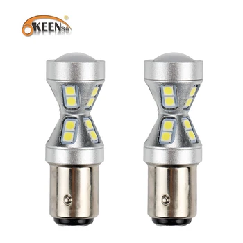 OKEEN 12V led car light BA15D 1157 3030 Chips 26SMD 6000K White Car Brake Light Reverse Clearance lamp DRL led lights for auto
OKEEN 12V led car light BA15D 1157 3030 Chips 26SMD 6000K White Car Brake Light Reverse Clearance lamp DRL led lights for auto