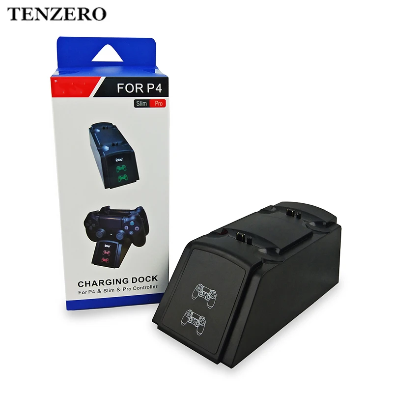 TENZERO Stand Double Handle Wireless Charger LED USB Charging Dock Station Stand For Playstation 4 Controller PS4 Slim Gamepad
TENZERO Stand Double Handle Wireless Charger LED USB Charging Dock Station Stand For Playstation 4 Controller PS4 Slim Gamepad