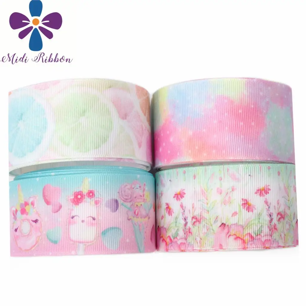 16mm-75mm Cartoon Unicorn Watercolor Lemon Flower Printed Grosgrain/Foe Ribbon Pink Galaxy DIY Hair Bowknots 50yards/roll
16mm-75mm Cartoon Unicorn Watercolor Lemon Flower Printed Grosgrain/Foe Ribbon Pink Galaxy DIY Hair Bowknots 50yards/roll