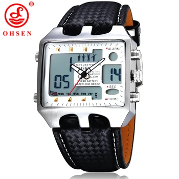 Hot Sale Fashion Brand OHSEN Quartz Digital Watch Men Sports Watch Male Mens Leather Band Military Wristwatch Relogio Masculino
Hot Sale Fashion Brand OHSEN Quartz Digital Watch Men Sports Watch Male Mens Leather Band Military Wristwatch Relogio Masculino