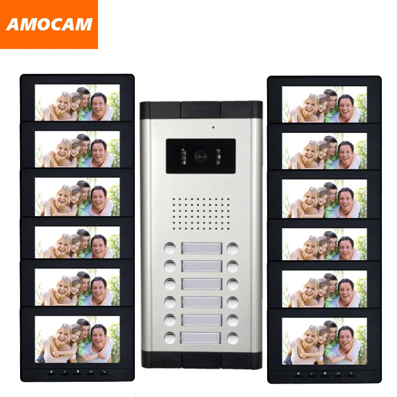 12 Units 7" Monitor Apartment intercom system Video Door Phone Intercom HD Camera video Doorbell for 12 Household
12 Units 7" Monitor Apartment intercom system Video Door Phone Intercom HD Camera video Doorbell for 12 Household