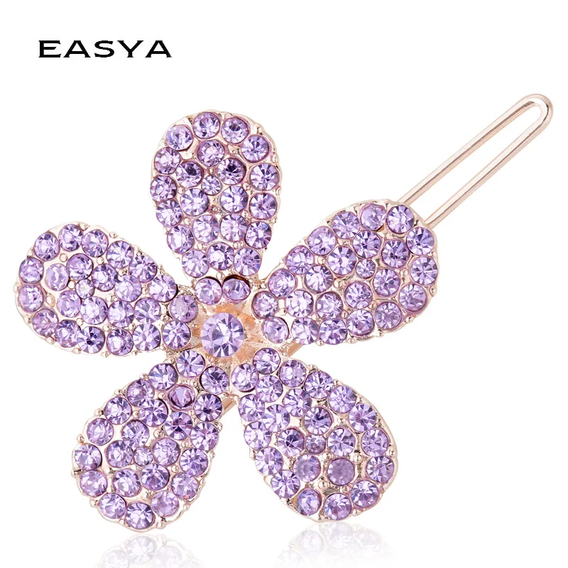 EASYA Women Fashion Rhinestone Flower Hair Clips Fashion Girls Hair Accessories Hairpins Gift For Best Friends
EASYA Women Fashion Rhinestone Flower Hair Clips Fashion Girls Hair Accessories Hairpins Gift For Best Friends