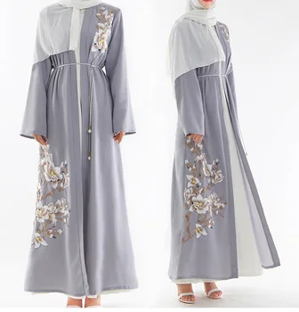 Muslim women's 2019 hot style Muslim hand crafted embroidered cardigan outerwear dress
Muslim women's 2019 hot style Muslim hand crafted embroidered cardigan outerwear dress
