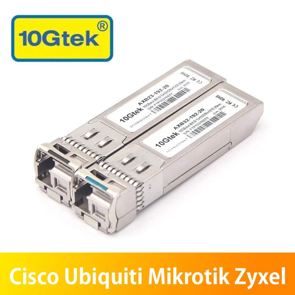 A Pair 20km 10Gb SFP BIDI for SFP-10G-BXD-I/SFP-10G-BXU-I Transceiver Optical Module LC SMF for Ubiquiti Mikrotik Zyxel etc.
A Pair 20km 10Gb SFP BIDI for SFP-10G-BXD-I/SFP-10G-BXU-I Transceiver Optical Module LC SMF for Ubiquiti Mikrotik Zyxel etc.